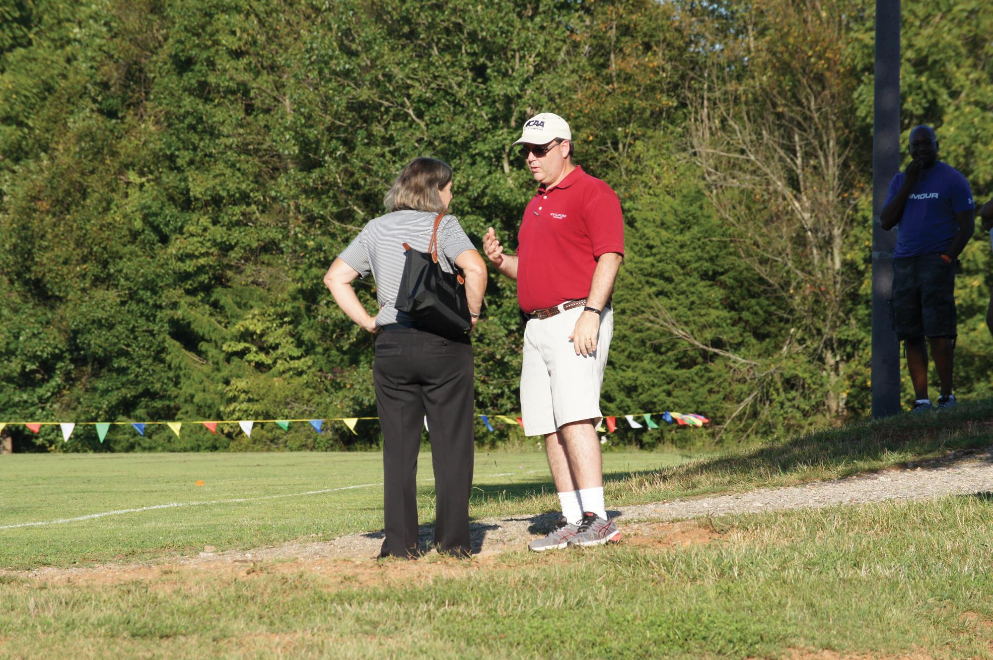 Dave Walters with Guilford Athletics Director Sue Bower